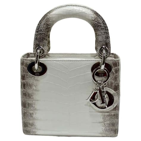 Christian Dior Himalayan Crocodile Lady Dior Mini Handbag .